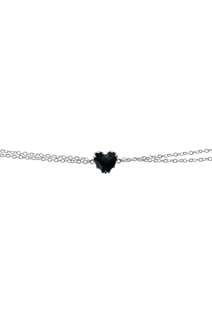 Stolen Girlfriends Club Jewellery - Love Claw Bracelet, Onyx / Sterling Silver