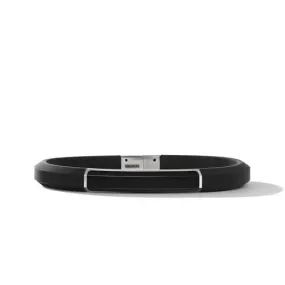 Streamline ID Black Rubber Bracelet with Black Onyx