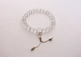 Stretchable Clear Crystal Beaded Wrist Mala Bracelet