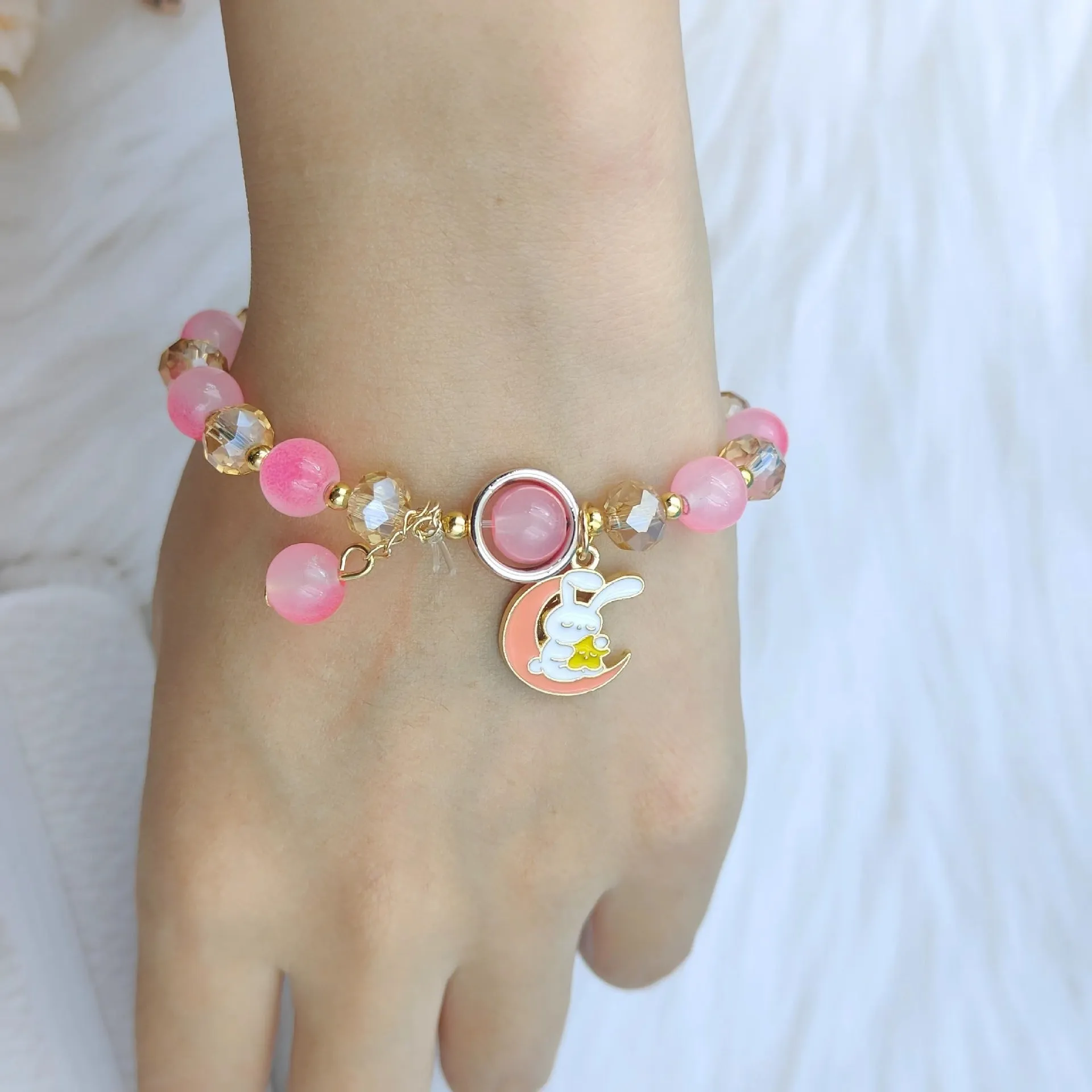 Student Bracelet Female Ice Crystal Cartoon Cinnamoroll Babycinnamoroll Clow M Sanrio Sweet