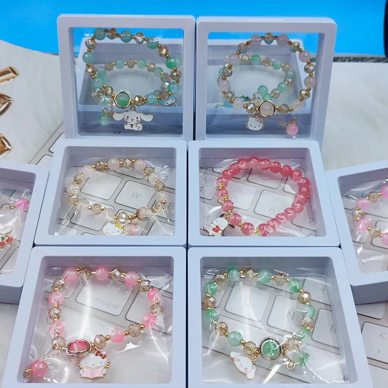 Student Bracelet Female Ice Crystal Cartoon Cinnamoroll Babycinnamoroll Clow M Sanrio Sweet