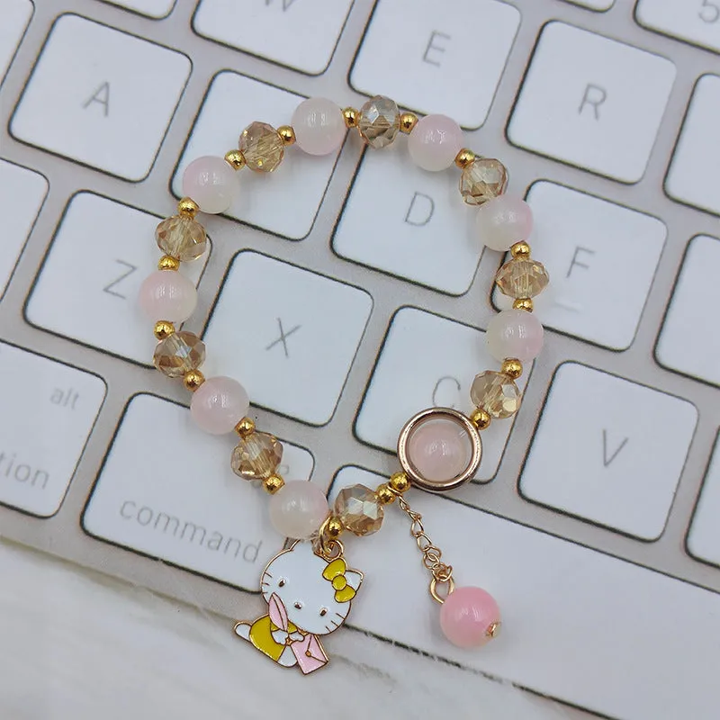 Student Bracelet Female Ice Crystal Cartoon Cinnamoroll Babycinnamoroll Clow M Sanrio Sweet