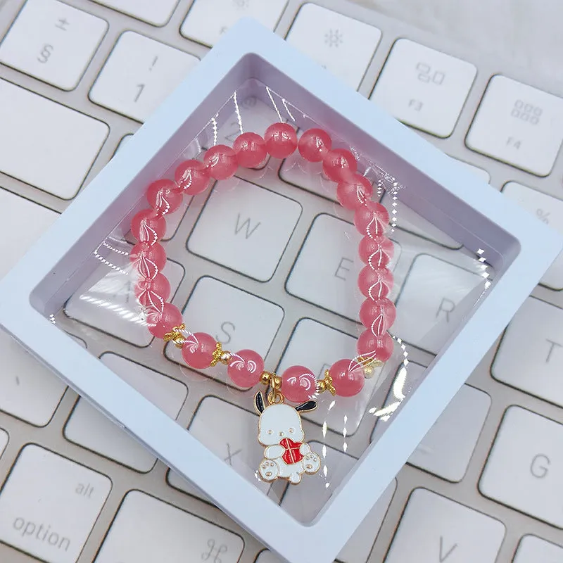 Student Bracelet Female Ice Crystal Cartoon Cinnamoroll Babycinnamoroll Clow M Sanrio Sweet