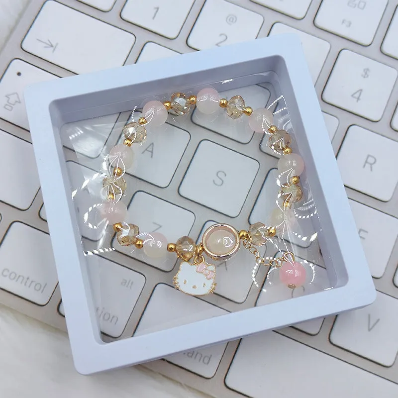 Student Bracelet Female Ice Crystal Cartoon Cinnamoroll Babycinnamoroll Clow M Sanrio Sweet