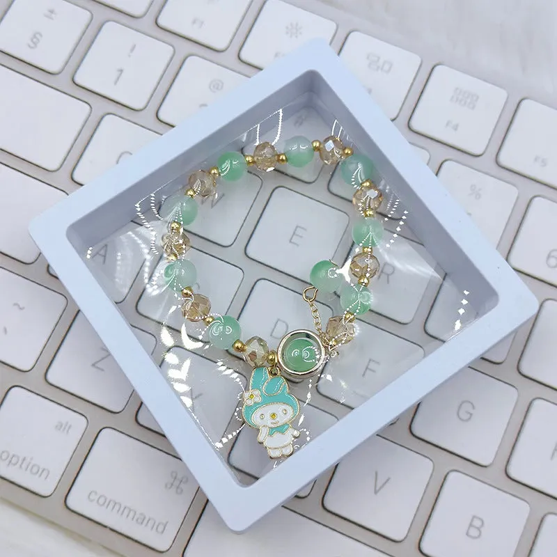 Student Bracelet Female Ice Crystal Cartoon Cinnamoroll Babycinnamoroll Clow M Sanrio Sweet