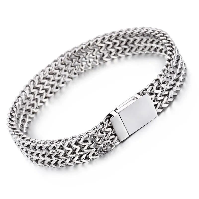 Stylish Personalized Titanium Steel Men's Bracelet for Cross-Border E-Commerce in Europe and the USA