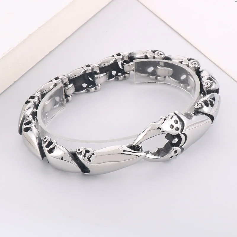 Stylish Three-Dimensional Scorpion and Crab Pliers Stainless Steel Bracelet for Men