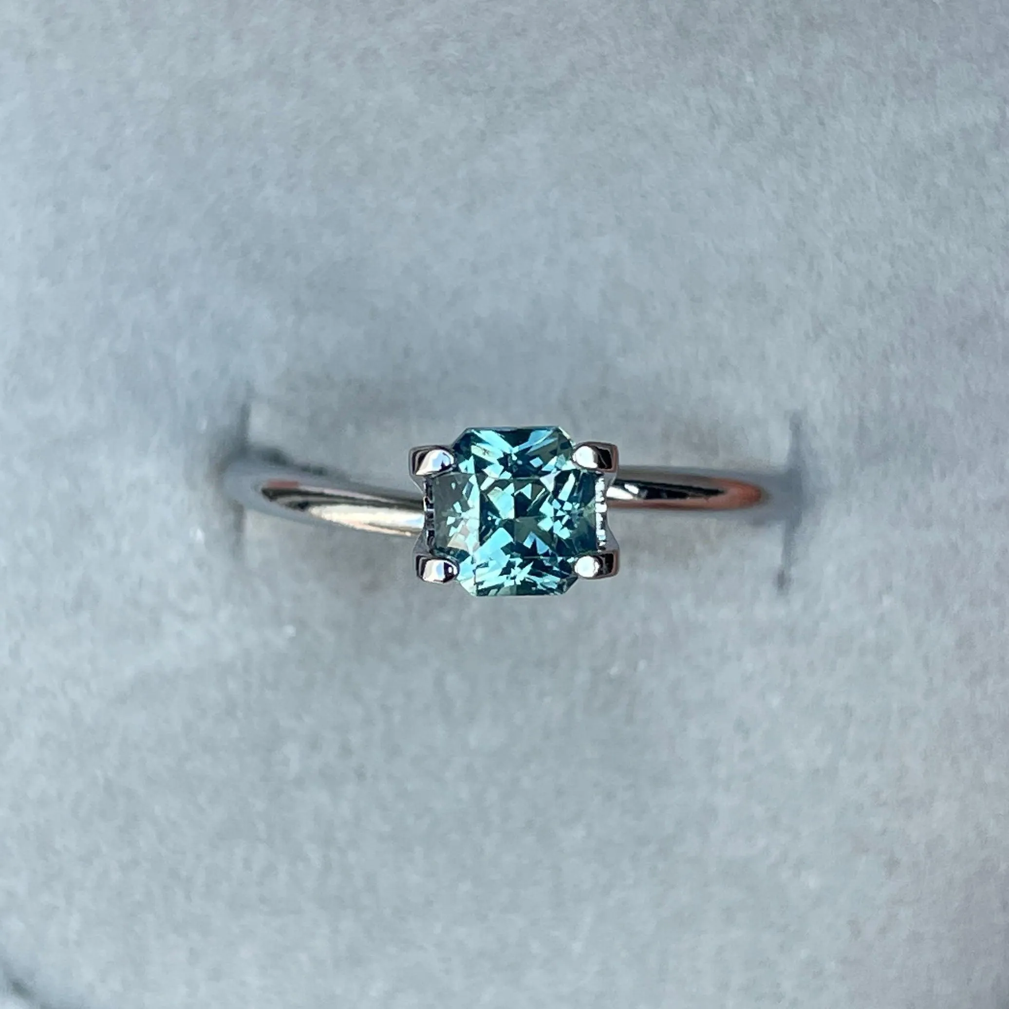 Teal Blue Green Sapphire 1.03 Cts, Natural Blue Green Sapphire Ring, Teal Sapphire Engagement Ring, Teal Sapphire Necklace, heated