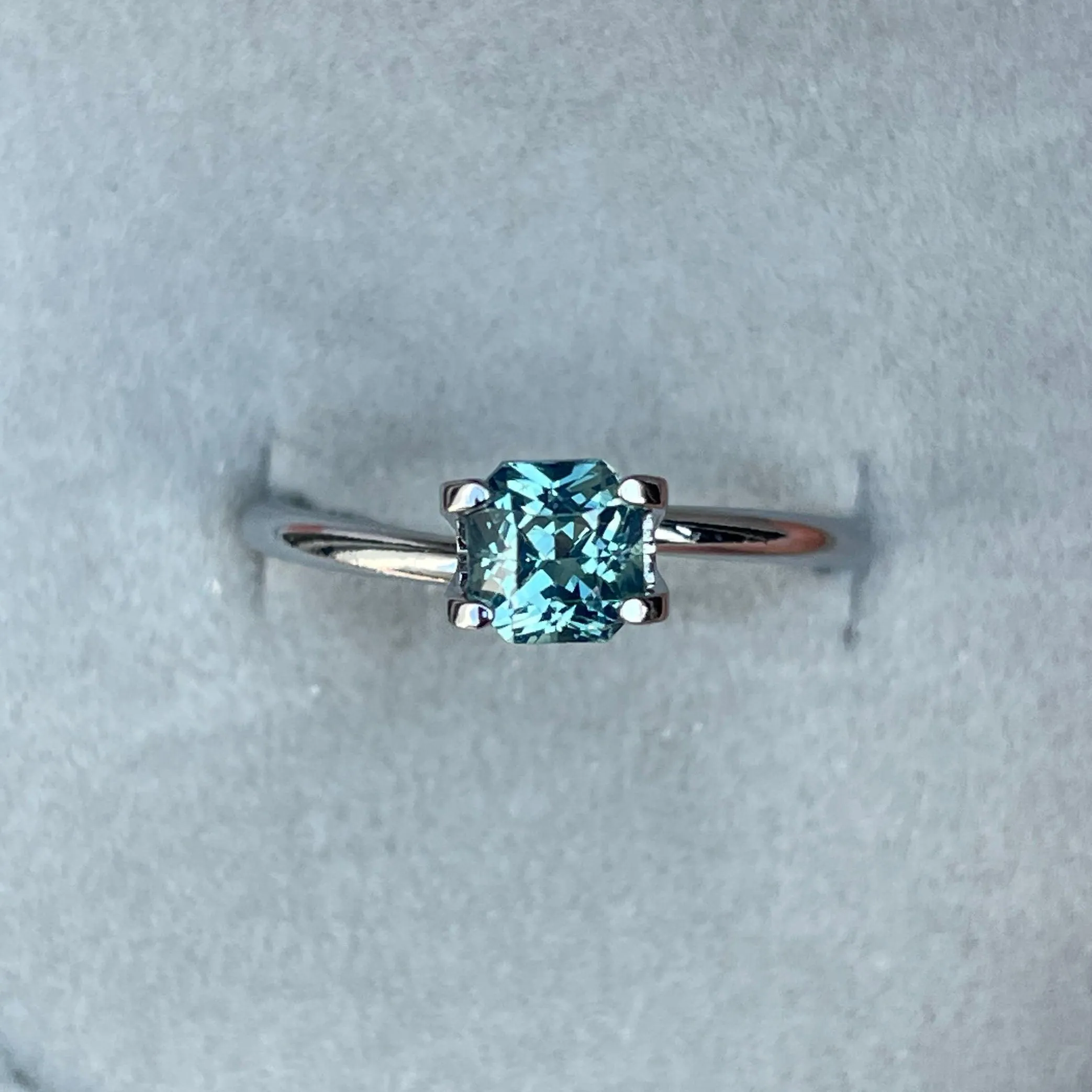 Teal Blue Green Sapphire 1.03 Cts, Natural Blue Green Sapphire Ring, Teal Sapphire Engagement Ring, Teal Sapphire Necklace, heated