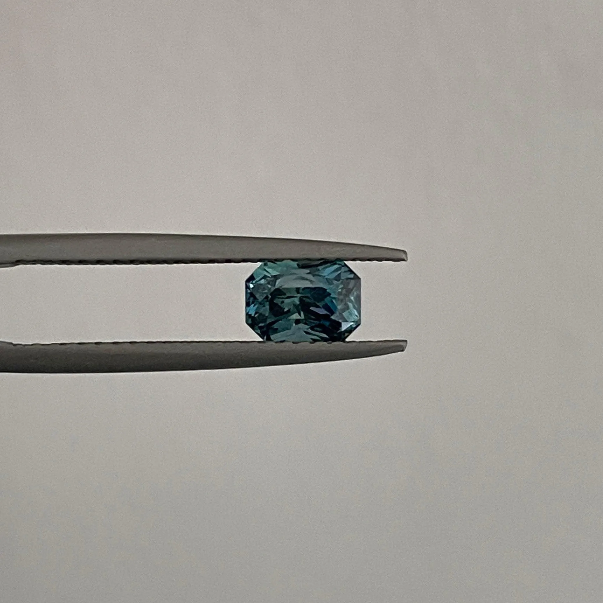 Teal sapphire stone Radiant cut teal sapphire, top colour teal sapphire Blue green teal sapphire 1.02 ct teal sapphire Natural teal sapphire