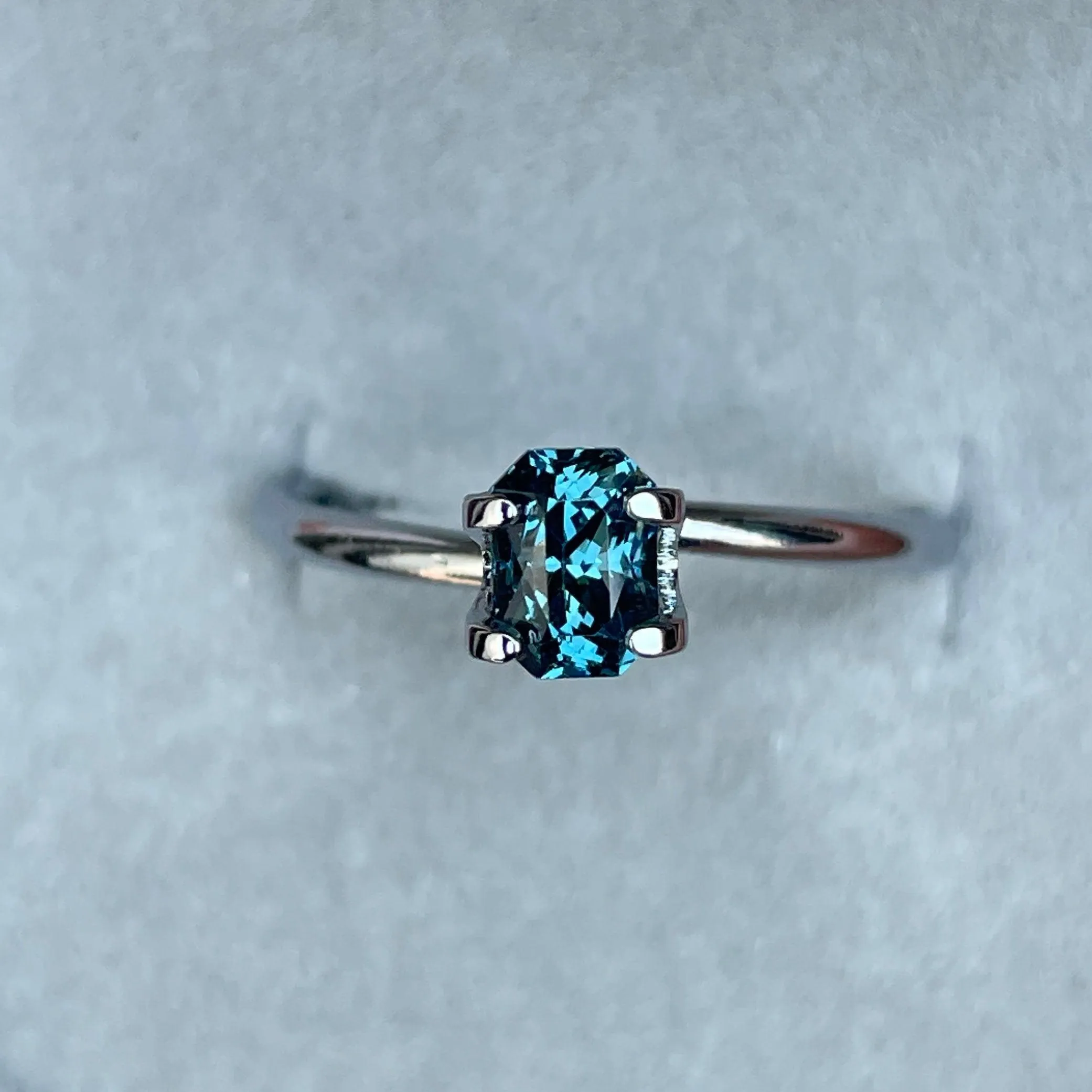 Teal sapphire stone Radiant cut teal sapphire, top colour teal sapphire Blue green teal sapphire 1.02 ct teal sapphire Natural teal sapphire