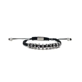 The Silver Plated Spacers thread Bracelet