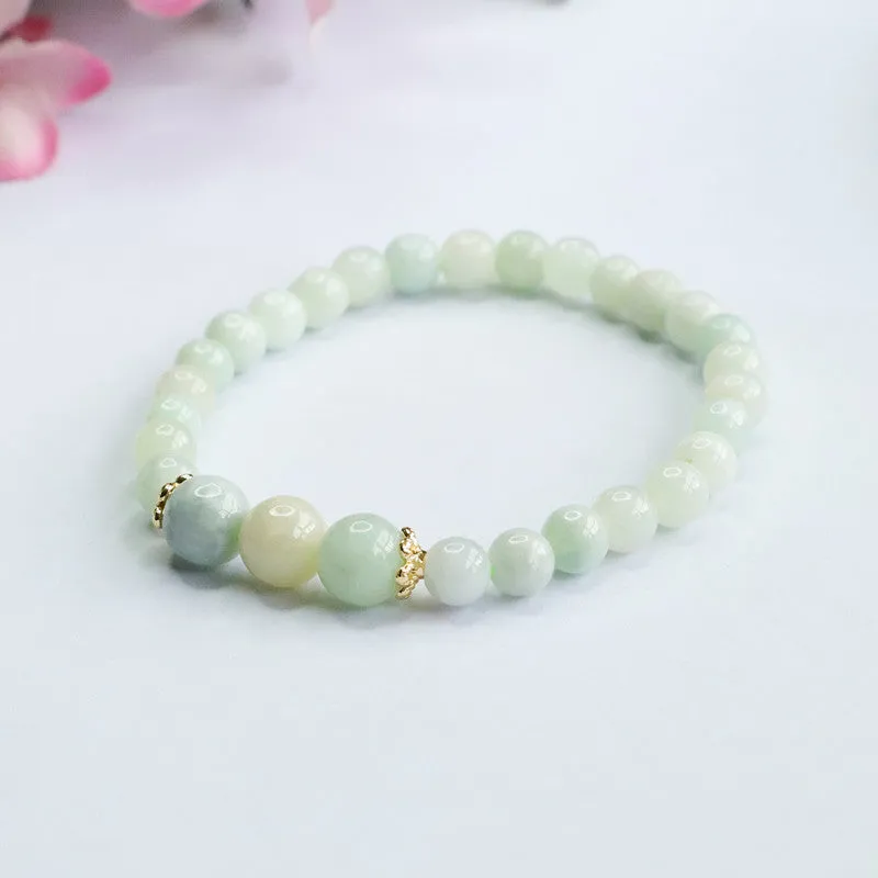 Three Lives Jade Bracelet with Sterling Silver Needle