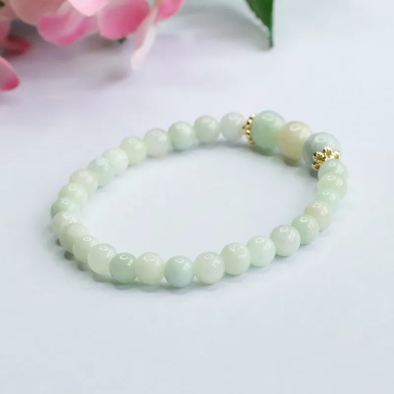 Three Lives Jade Bracelet with Sterling Silver Needle