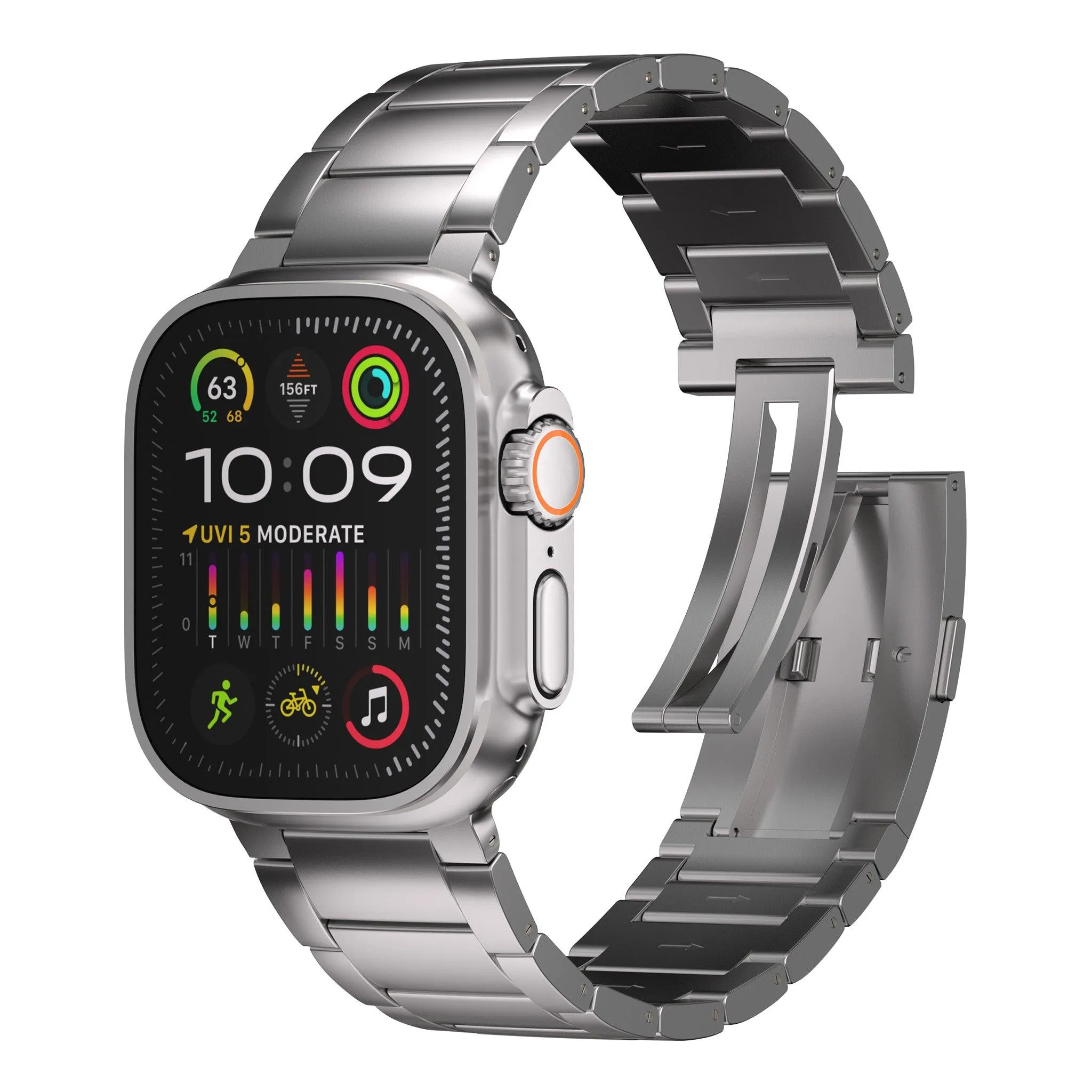 Titanium Band 2nd Gen - Upgraded Folding Buckle for Apple Watch Ultra 2/49mm