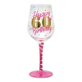 Top Shelf Decorative 60th Birthday Wine Glass