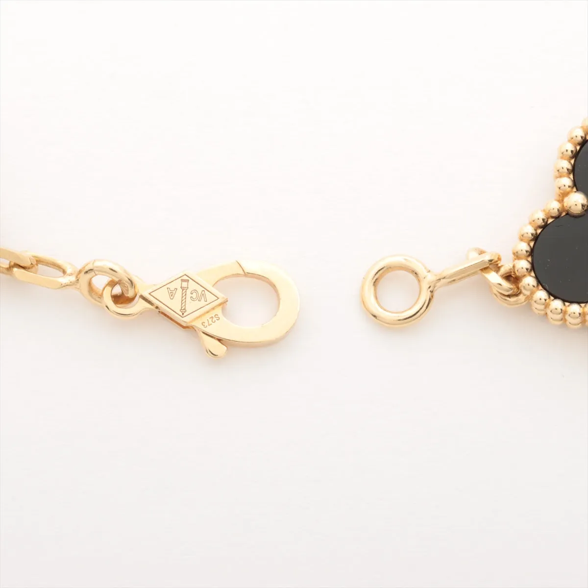 Van Cleef & Arpels Vintage Alhambra 5 Motif Onyx Bracelet