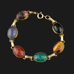 Vintage Scarab Beetle Bug Bracelet