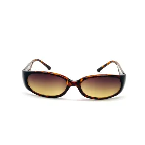 Vintage Small Size Alexine Oval Frame Sunglasses - Orange