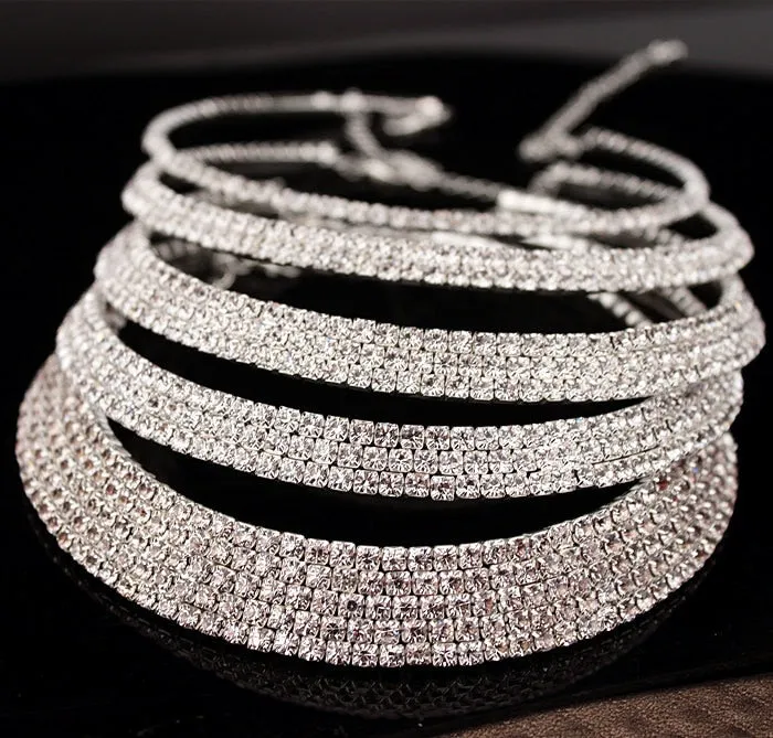 Wedding Jewelry Classic Crystal Jewelry Set for Bride with Rhinestones