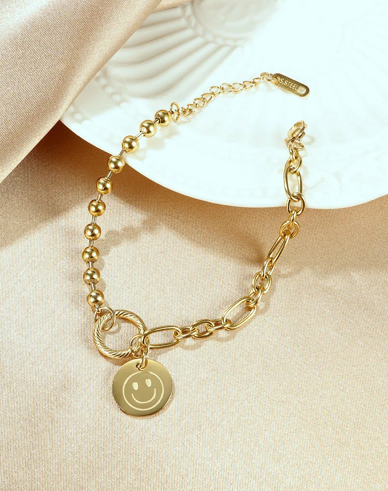 Women's Fashion Smile with Good Luck Bracelet