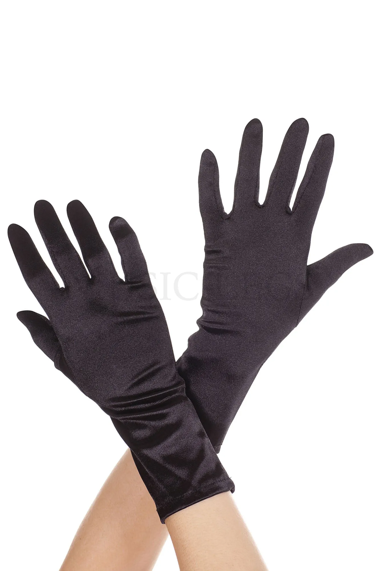 Wrist Satin Gloves