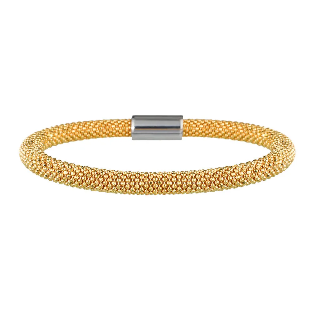 Yellow Gold Bold Mesh Bracelet