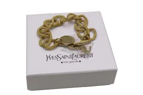 YVES SAINT LAURENT textured link logo bracelet