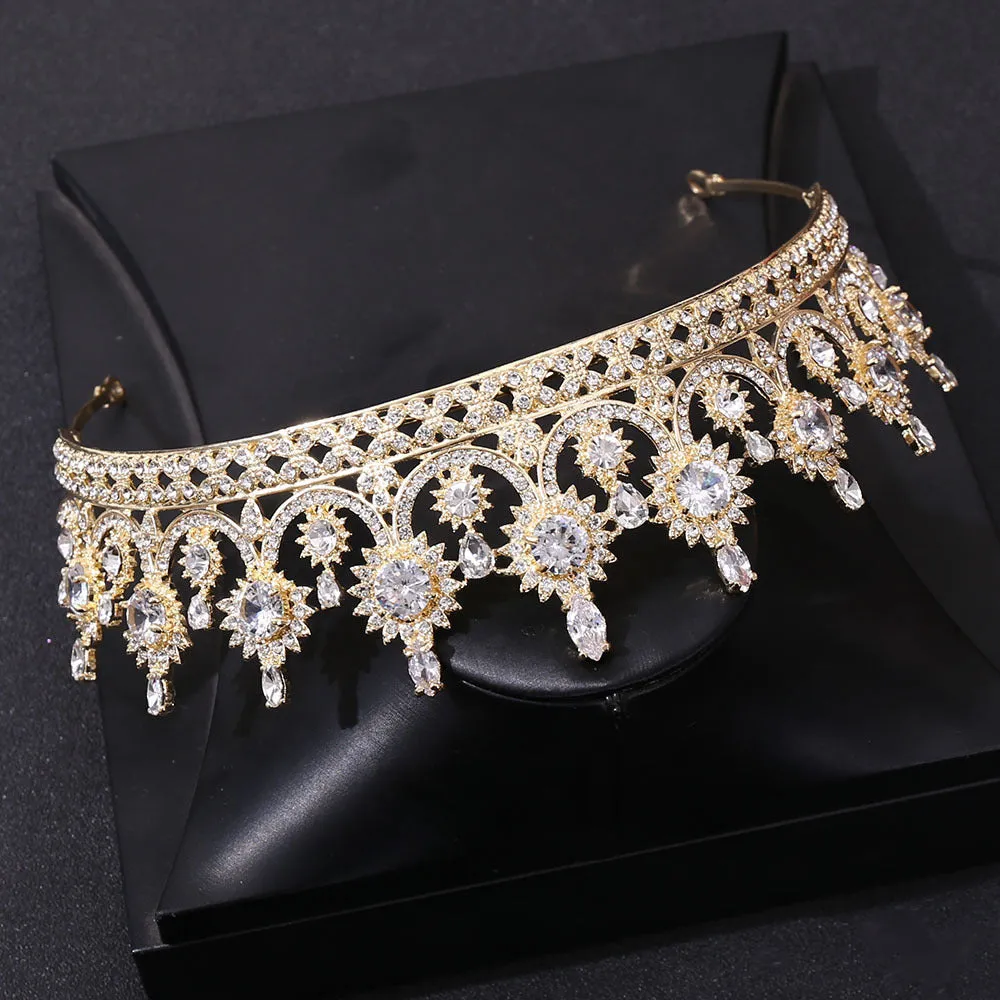 Zircon Bridal Wedding Tiara Crown Wedding Dress Princess Accessories Decoration Hot Selling Crown