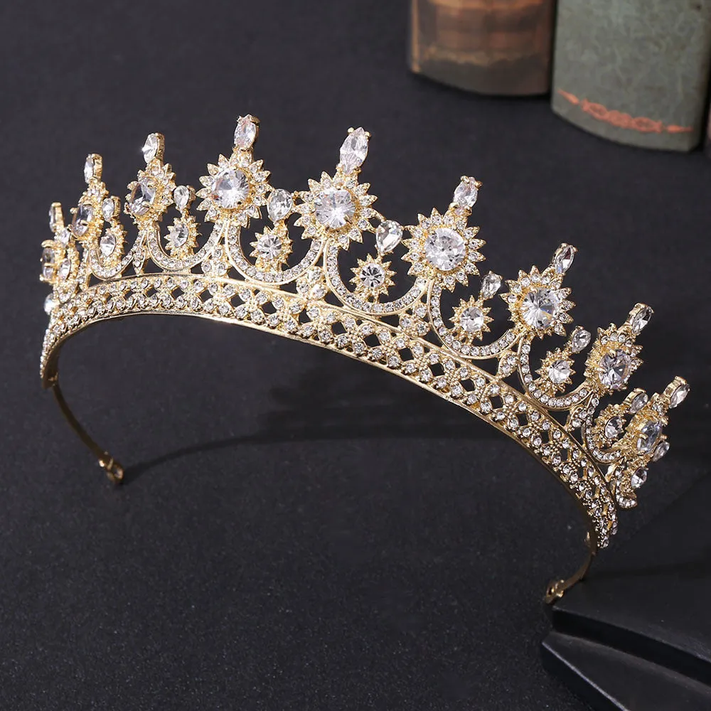 Zircon Bridal Wedding Tiara Crown Wedding Dress Princess Accessories Decoration Hot Selling Crown