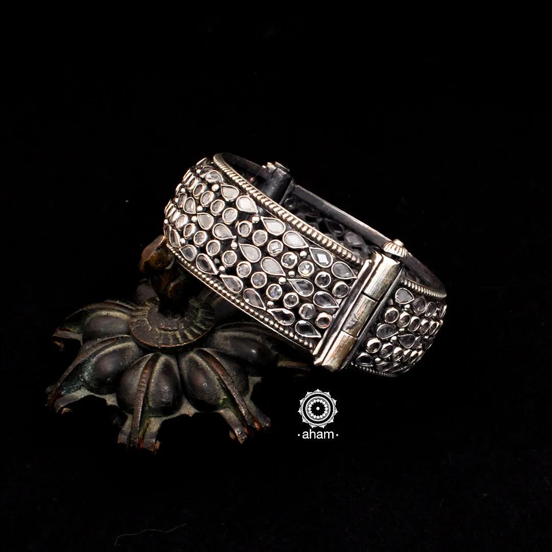 Zircon Silver Kada (Size 2.4, Openable)